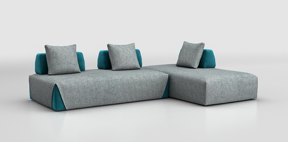 Lissano - corner sofa - modular backrests